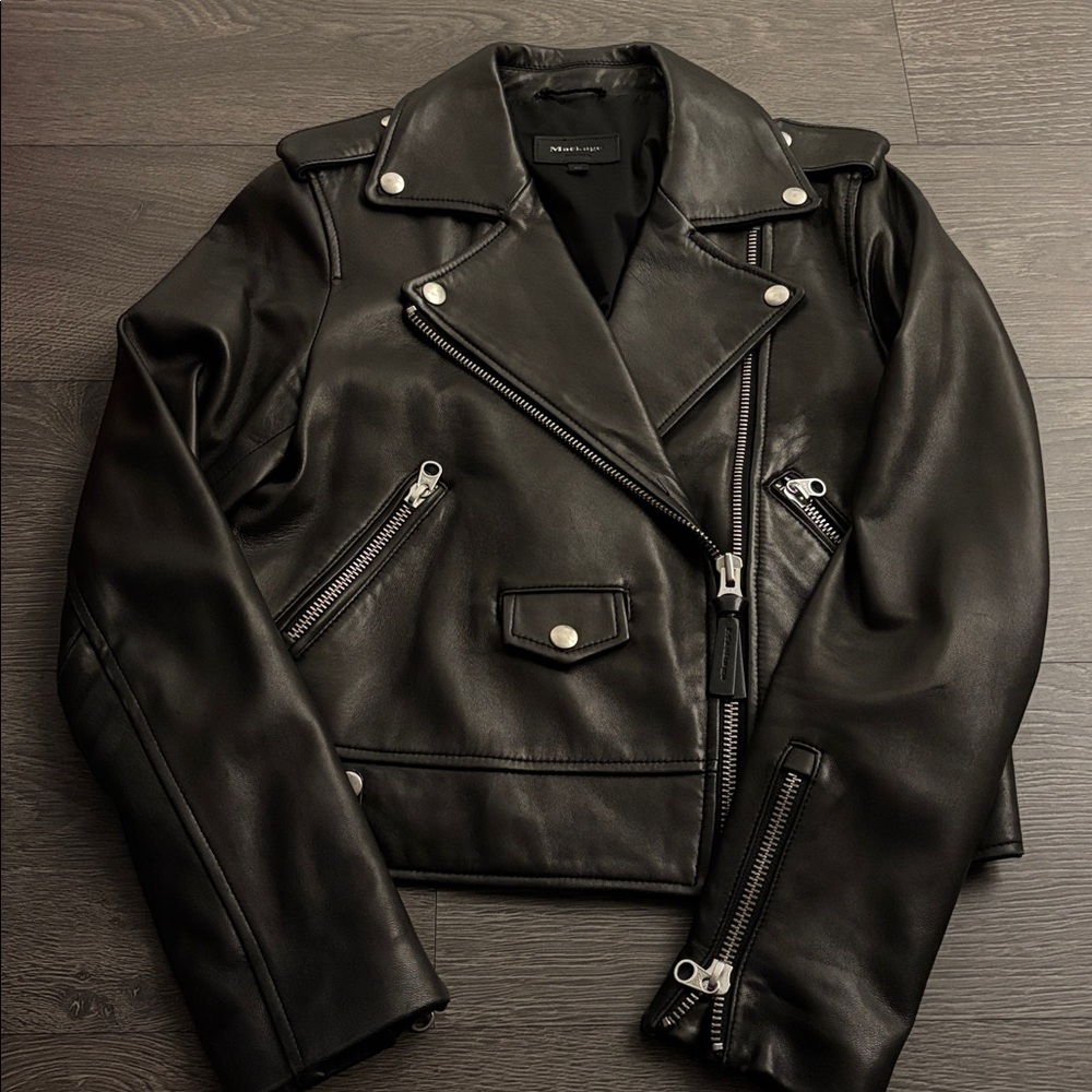Mackage Black Leather Jacket